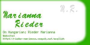 marianna rieder business card